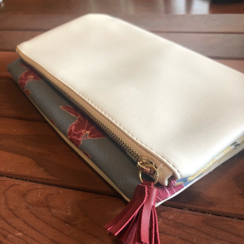 Reversible Rachel Pally Floral & Cream Clutch